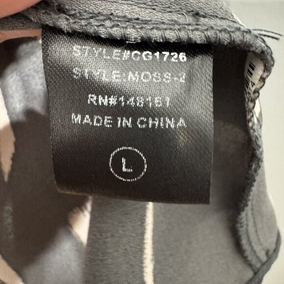 Buddy Love‎ Boho Gray Pink Top Blouse Lace Up Front Flare Bell Sleeves Size L - Picture 11 of 11